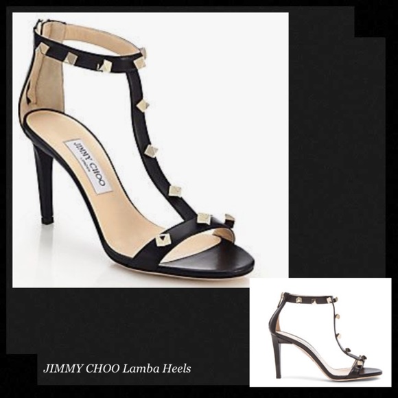 Jimmy Choo Shoes - ⭐️HP⭐️JIMMY CHOO Lamba Cube Studded Leather Heels